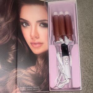 Ripple Triple Barrel Hair Waver - Black and Brown